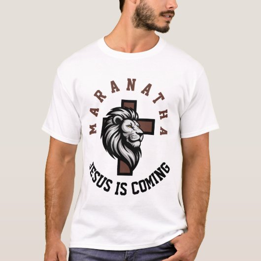 Maranatha Jesus is coming Men's Basic T-Shirt Tシャツ (正面)