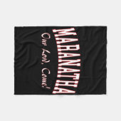 Maranatha Jesus Will Come - 1st Corinthians New Te フリースブランケット (正面(横))