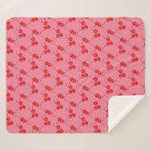 Maraschino Cherries Pink Red Blanket シェルパブランケット (正面(横))