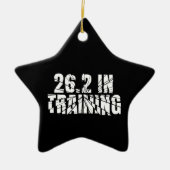 Marathon 26.2トレーニングのランニングギア セラミックオーナメント (正面)