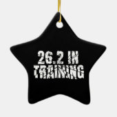 Marathon 26.2トレーニングのランニングギア セラミックオーナメント (裏面)