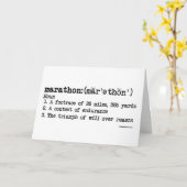 Marathon Definition Congratulations カード (黄色い花)