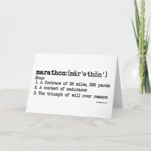 Marathon Definition Congratulations カード