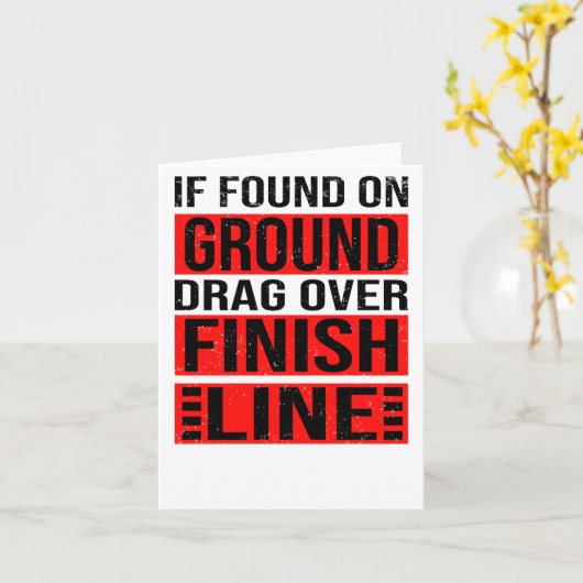 Marathon Runner Running Half Marathon カード (黄色い花)