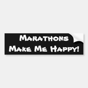 MarathonsMake幸せな私! バンパーステッカー