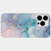 Marbalおよび金ゴールドグリッターiPhone 14 Pro Maxケース Case-Mate iPhoneケース (裏面 (横))