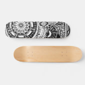 Marbke circle skateboard with bohemian style スケートボード (横)