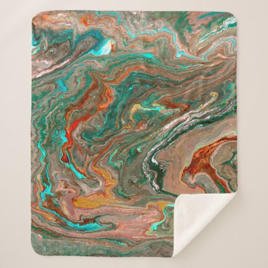 Marble abstract acrylic background. Marbling artwo シェルパブランケット (正面)