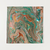 Marble abstract acrylic background. Marbling artwo タペストリー (正面(横))