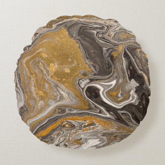 Marble abstract acrylic background. Nature marblin ラウンドクッション (正面)