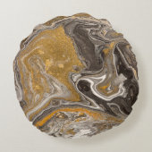 Marble abstract acrylic background. Nature marblin ラウンドクッション (裏面)