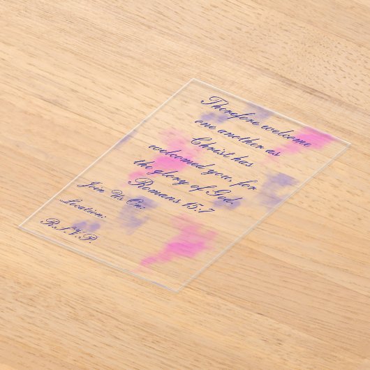 Marble acrylic invite アクリル招待状 (レイダウン)