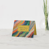 marble african destination wedding place card サンキューカード (正面)