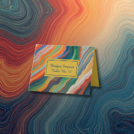 marble african destination wedding place card サンキューカード