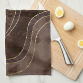 Marble Agate Gold Glam 4 - landscape キッチンタオル (四つ折り)
