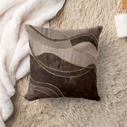 Marble Agate Gold Glam 4 - landscape クッション (ブランケット)