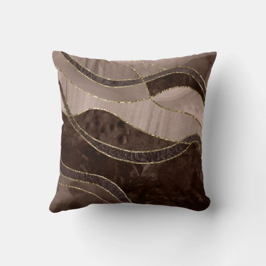 Marble Agate Gold Glam 4 - landscape クッション (裏面)