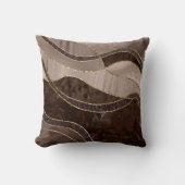 Marble Agate Gold Glam 4 - landscape クッション (正面)