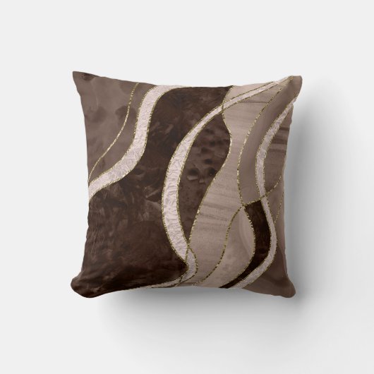 Marble Agate Gold Glam 5 クッション (正面)