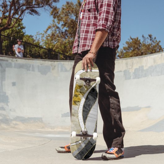 Marble Agate Gold Glam 7 スケートボード (室外2)