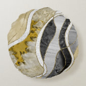 Marble Agate Gold Glam 7 ラウンドクッション (裏面)