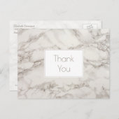 Marble Alabaster Taupe Tan Background Thank You ポストカード (正面/裏面)