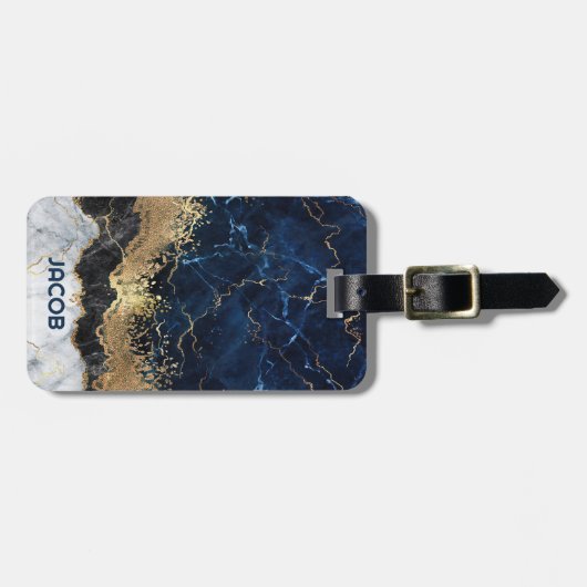 Marble and Glitter ラゲッジタグ (正面横)