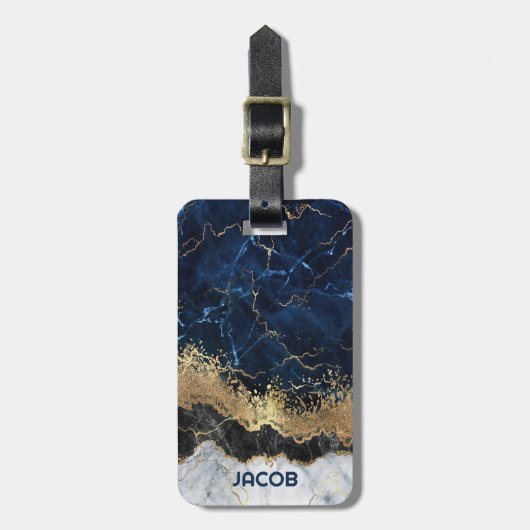 Marble and Glitter ラゲッジタグ (正面縦)