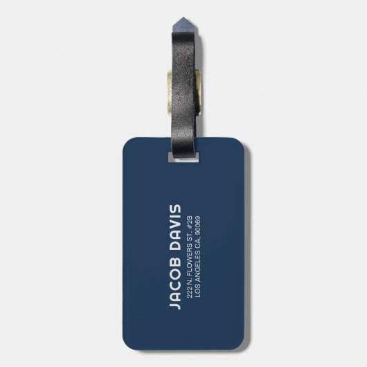 Marble and Glitter ラゲッジタグ (裏面縦)