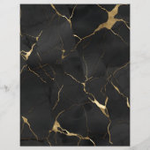 Marble Black Gold Scrapbook Paper (裏面)