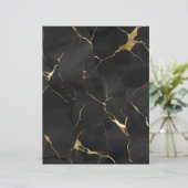 Marble Black Gold Scrapbook Paper (スタンド正面)