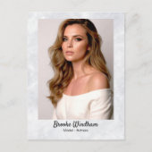 Marble Border Promo Card Postcard | QR Code ポストカード (正面)