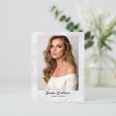 Marble Border Promo Card Postcard | QR Code ポストカード (スタンド正面)