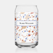 Marble Chips Retro Terrazzo Pattern Can Glass ガラス缶 (正面)