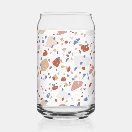 Marble Chips Retro Terrazzo Pattern Can Glass ガラス缶 (裏面)