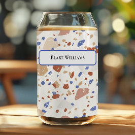 Marble Chips Retro Terrazzo Pattern Can Glass ガラス缶