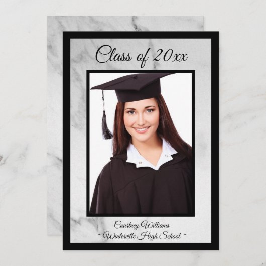 Marble Class of 2019 Photo Announcement 案内状 (正面/裏面)