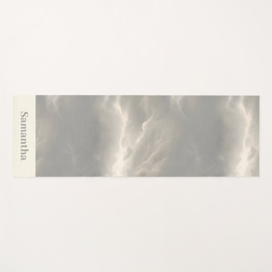 Marble Cloud Texture Serene Luxury ヨガマット (正面(横))