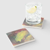 Marble Coaster with Johnson抽象芸術アートワーク ストーンコースター (横)