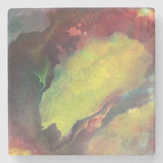 Marble Coaster with Johnson抽象芸術アートワーク ストーンコースター (正面)