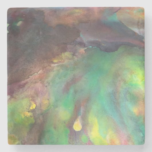 Marble Coaster with Johnson抽象芸術アートワーク ストーンコースター (正面)