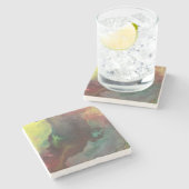 Marble Coaster with Johnson抽象芸術アートワーク ストーンコースター (横)