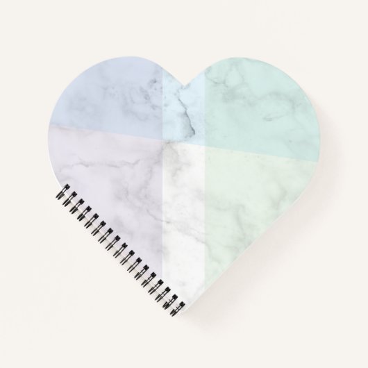 Marble  design pastel colors ノートブック (正面)