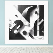 Marble Echoes of Silent Geometry キャンバスプリント (インサイチュ (ウッドフロア))