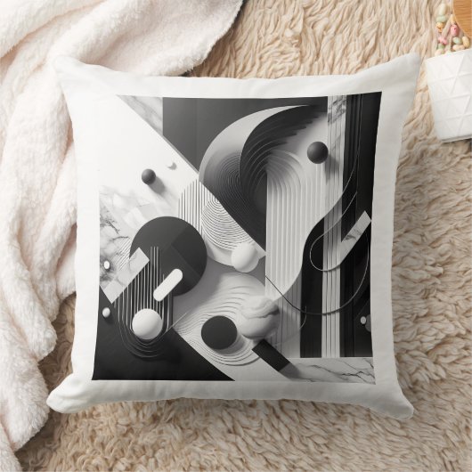 Marble Echoes of Silent Geometry クッション (ブランケット)