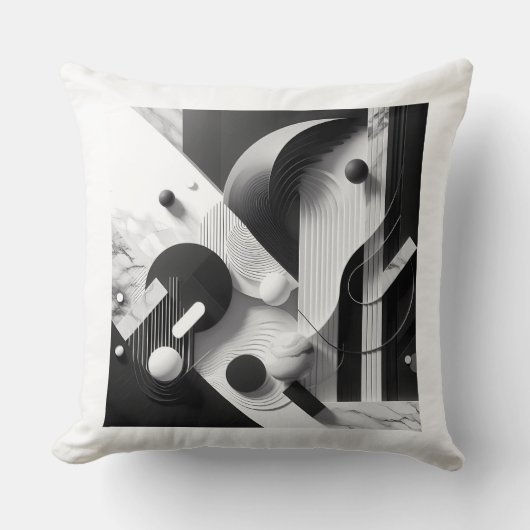 Marble Echoes of Silent Geometry クッション (正面)