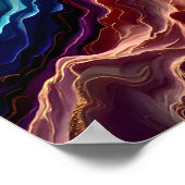 Marble Flow Mountains – Colorful Abstract Art Post ポスター (角)