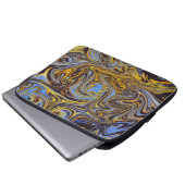 Marble Forms – Blue & Gold Art Mouse Pad ラップトップスリーブ (正面下部)