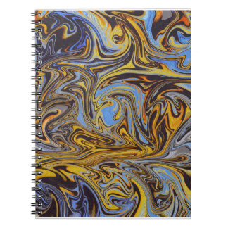 Marble Forms – Blue & Gold Artistic Notebook ノートブック