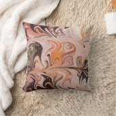 Marble Forms – Pink & Beige Soft Marble クッション (ブランケット)